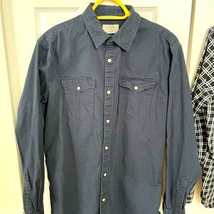 Jack & Jones long sleeve button up (snap buttons). Men Medium